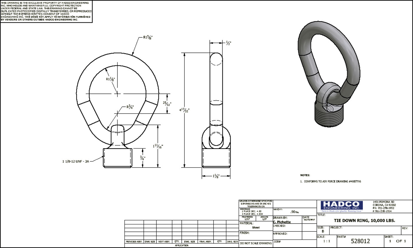 TIE DOWN RINGS Hadco Engineering