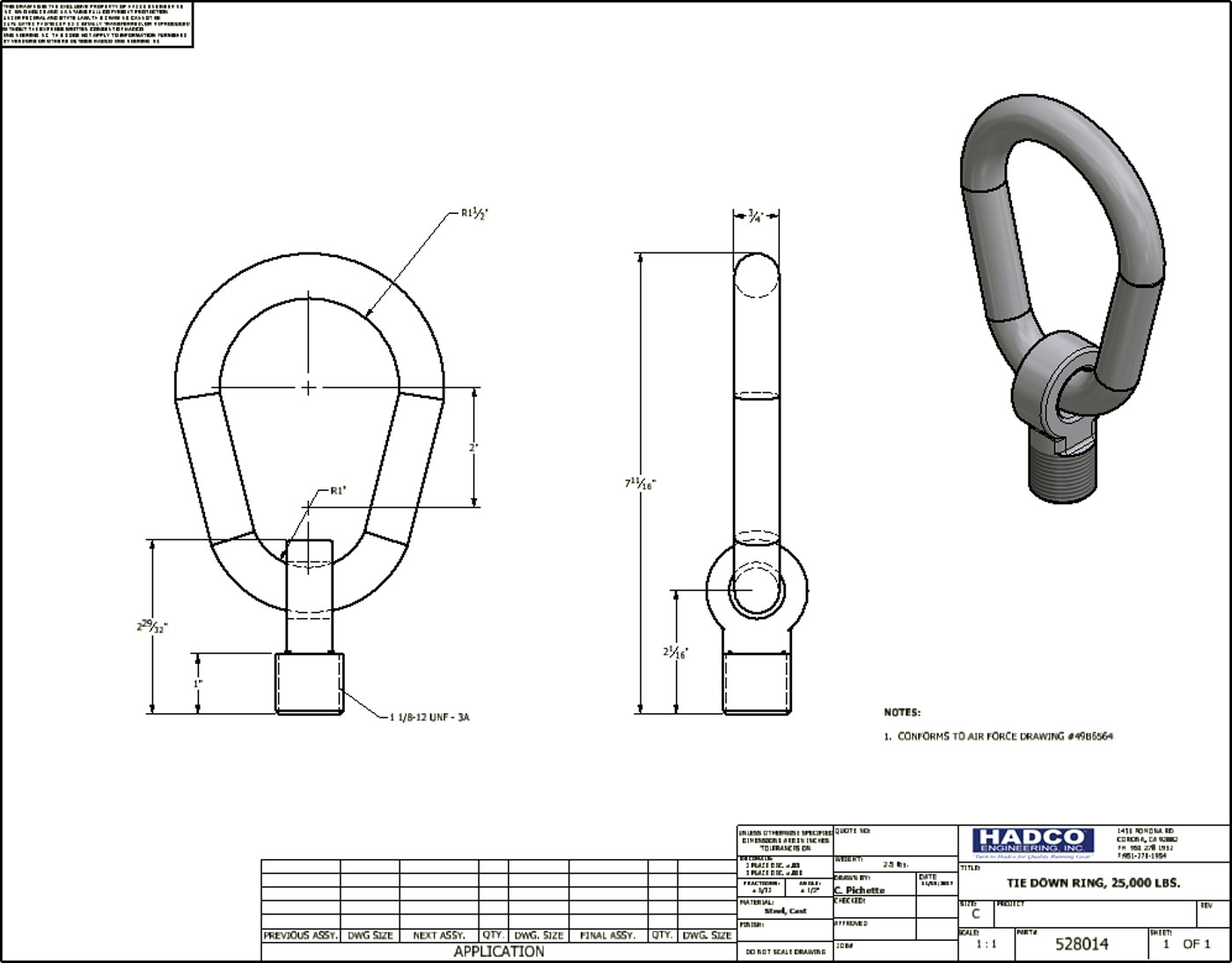 TIE DOWN RINGS Hadco Engineering